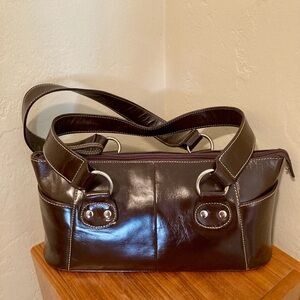 Like New Brown Leather Butler Bag by Jen Groover